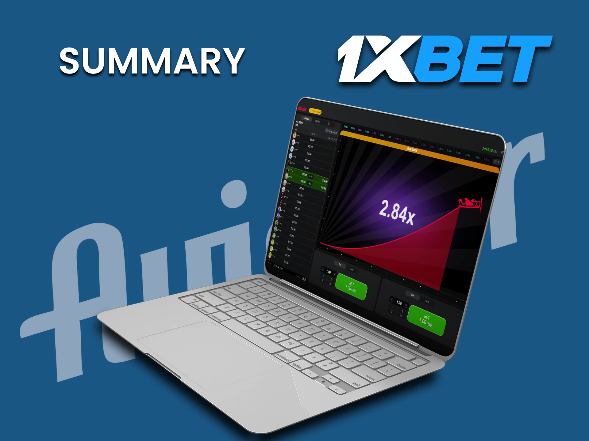 1xbet is the right choice for playing Aviator.