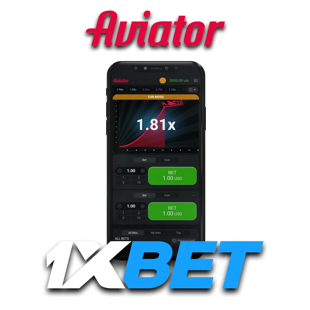 To play Aviator, choose the 1xbet application.