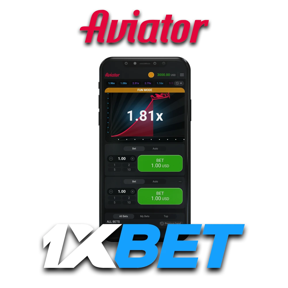 استمتع بالكثير من المرح مع لعبة Aviator في تطبيق 1xBet.