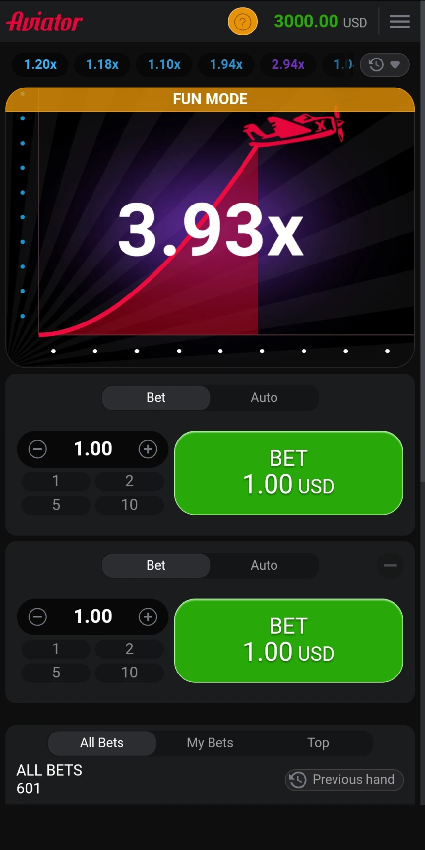 Now you can play Aviator in the 1xbet application for iOS.