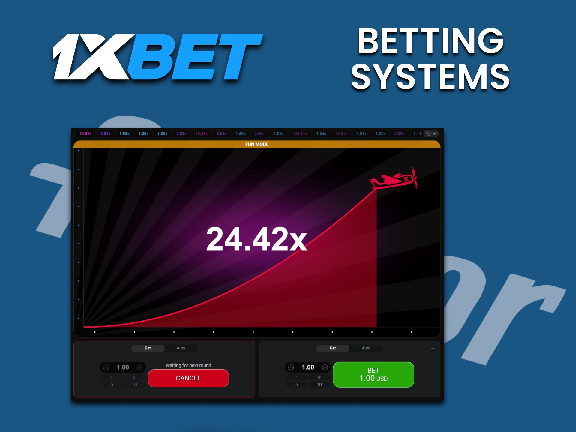 We will tell you about the betting system in the Aviator game on 1xbet.