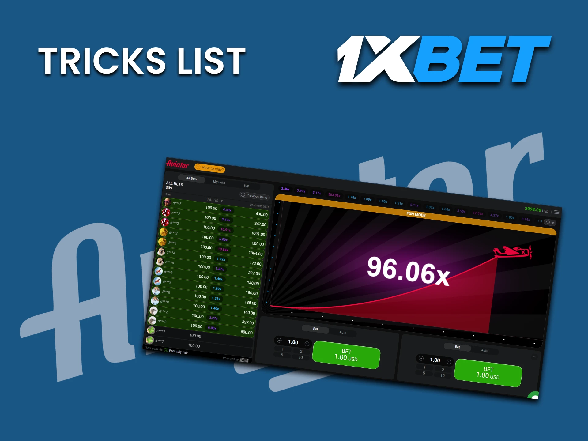 We will tell you about possible tricks for playing Aviator on 1xbet.