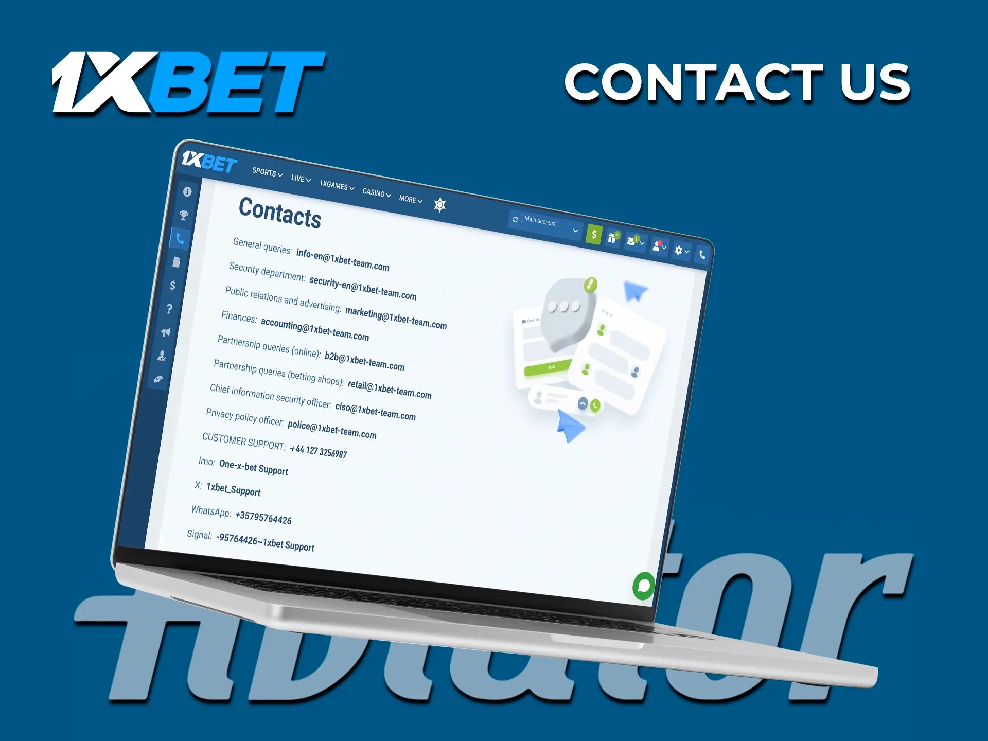 The team of professionals at 1xBet will be able to solve any of your questions when you contact them.