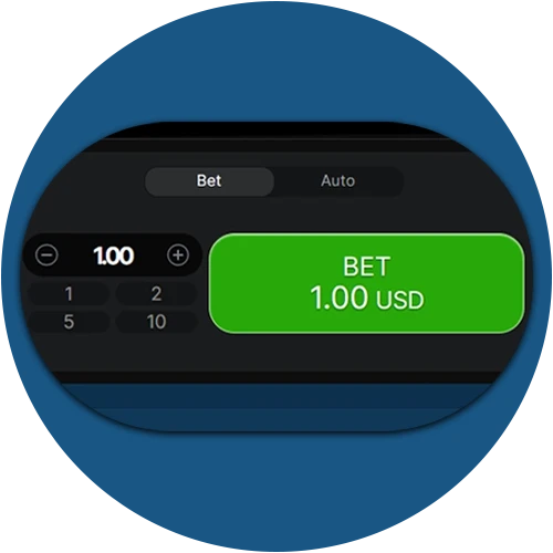 Place a bet on the Aviator game at 1xBet.