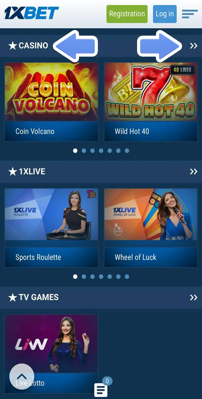 Encontra o jogo Aviator na secção de casino da 1xBet.